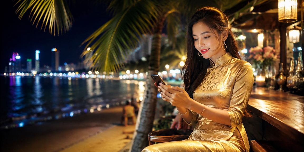 Người dùng tại Nha Trang mặc áo dài tham gia cá cược thể thao trực tuyến theo đúng điều khoản dịch vụ